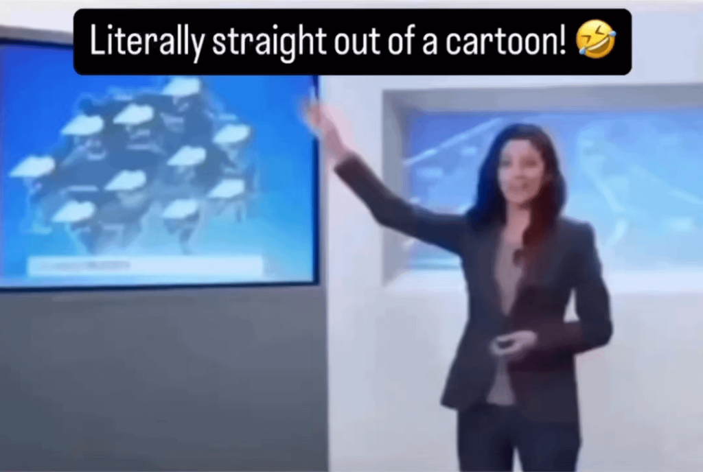 Presenter slips and falls mid-broadcast