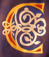 illuminated letter c by susan pfahl