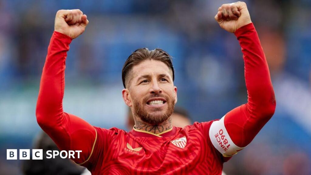Sergio Ramos: Ex-Real Madrid and Spain defender signs for Monterrey Sergio Ramos holds his arms up in the air