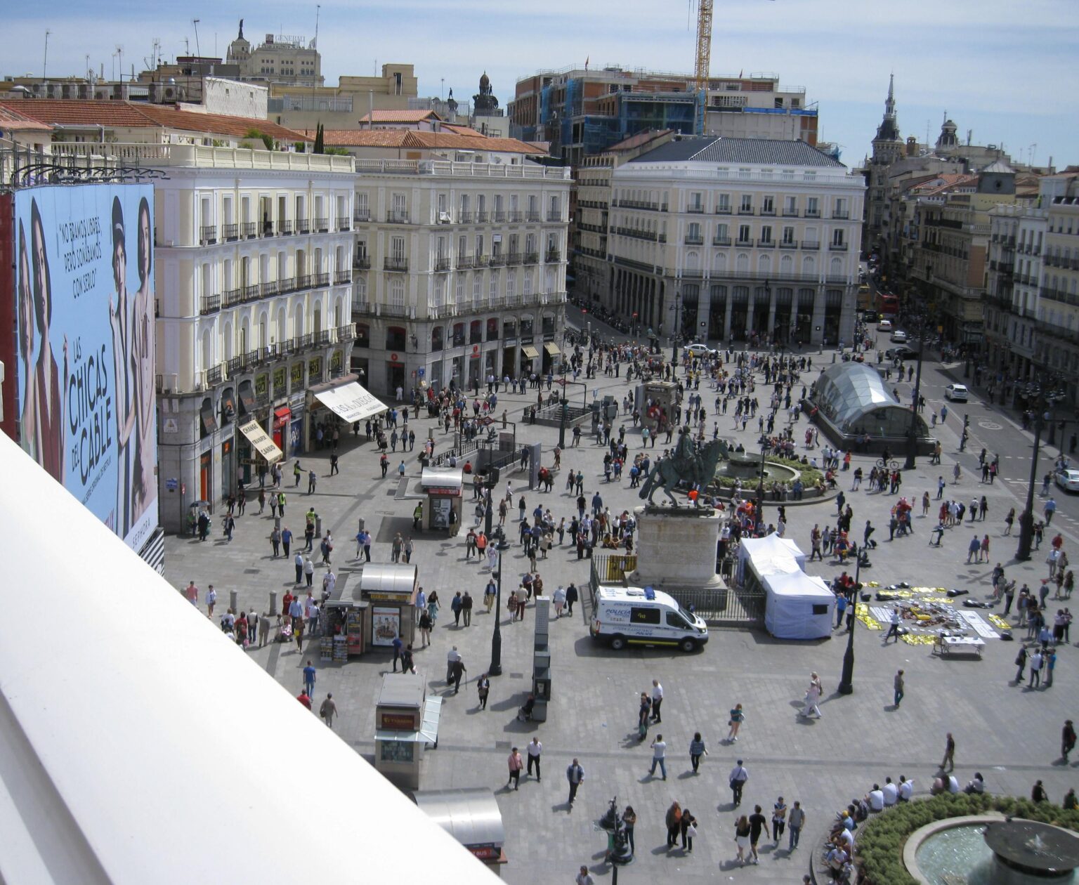 A ROOFTOP View of Puerta del Sol, Madrid