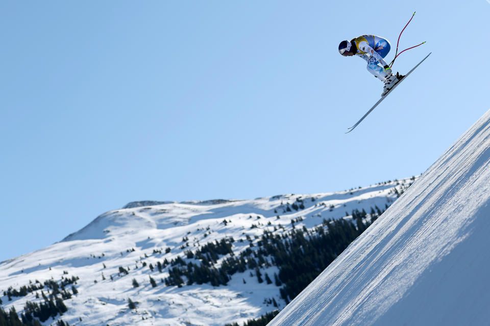 Vonn during a training session earlier this week. (Sean M. Haffey/Getty Images)