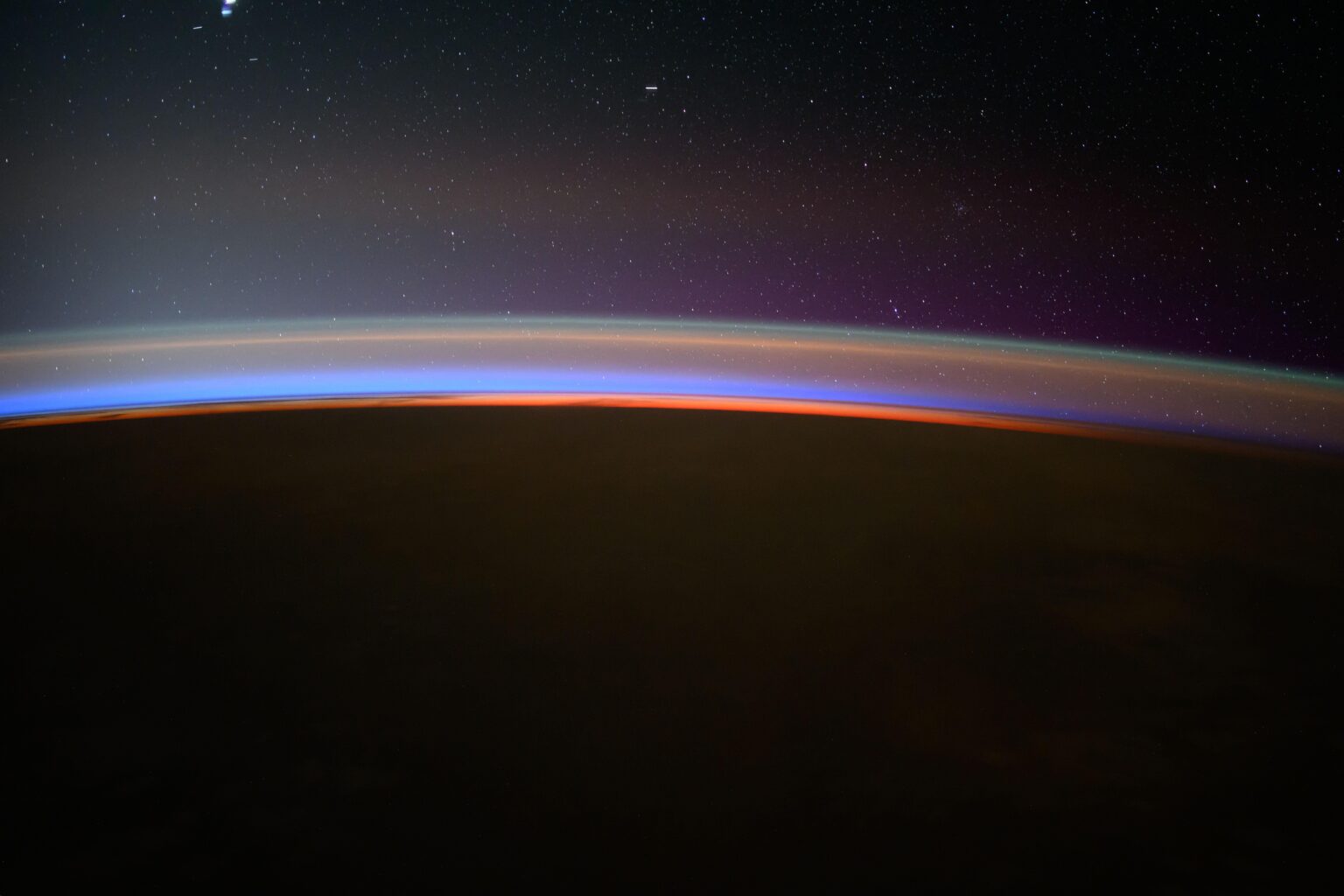 Layers of Earth's atmosphere imaged from the ISS August 2024 by Matthew Dominick