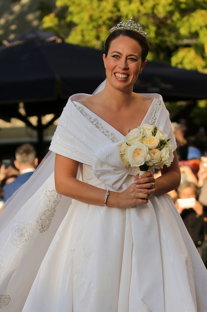 Nina Flohr in wedding dress