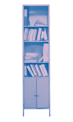 A bookcase