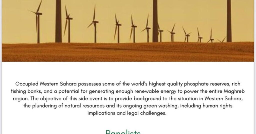 Geneva hosts international conference on “Environment and Alternative Energy in Western Sahara” Geneva hosts international conference on "Environment and Alternative Energy in Western Sahara"