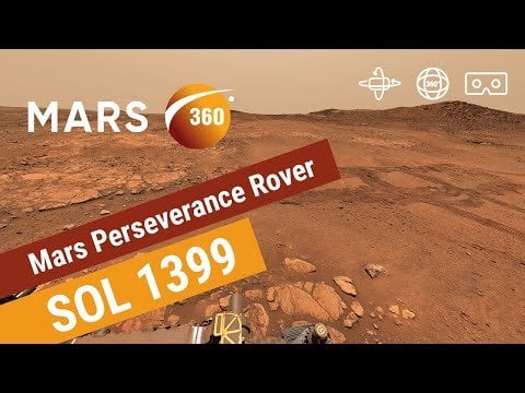 Mars 360: NASA's Mars Perseverance Rover - Sol 1399 (360video 8K)