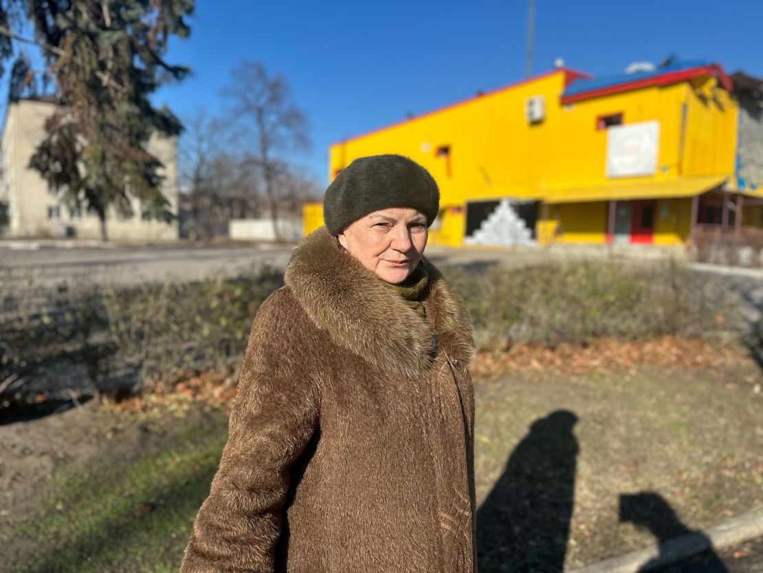 Larissa speaks to CNN in Lyman, Ukraine.