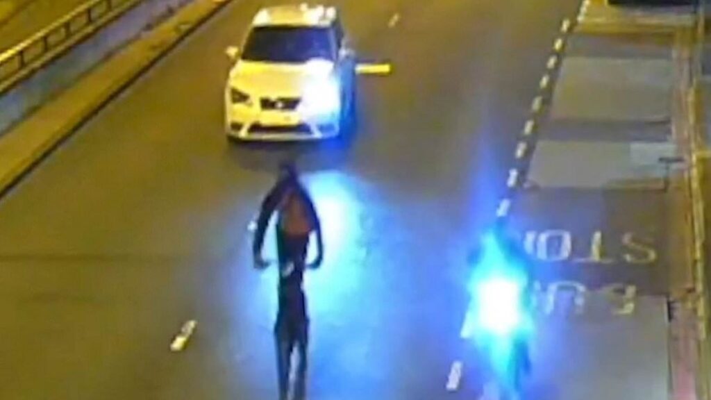 Moment killer road rage driver mows down e-bike rider to 'teach him a lesson for doing wheelies'