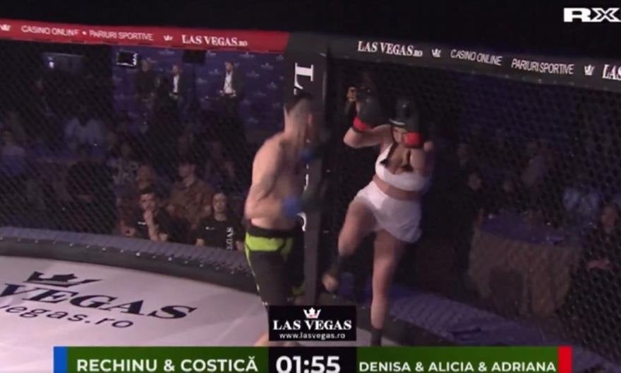 Three models Only fans were beaten by MMA fighters in regular race!