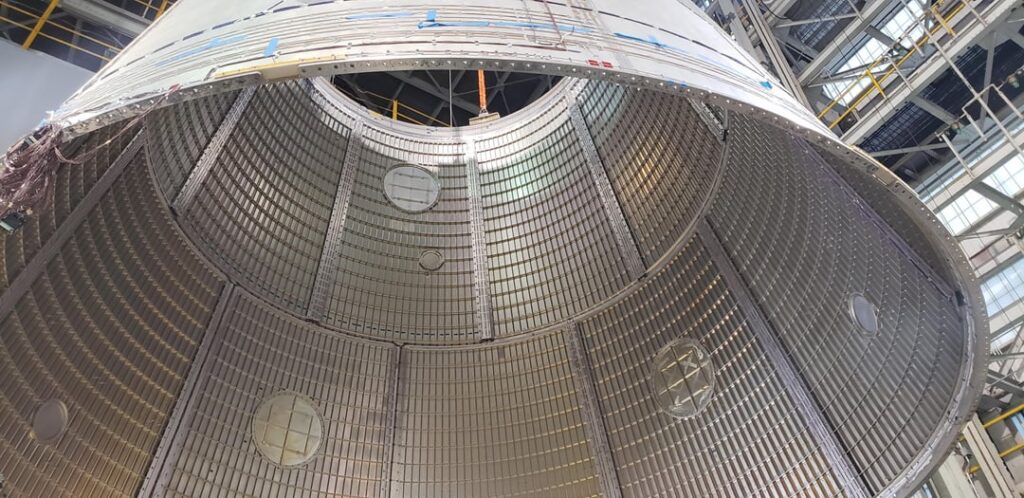 Shots of SLS LVSA during manufacture.