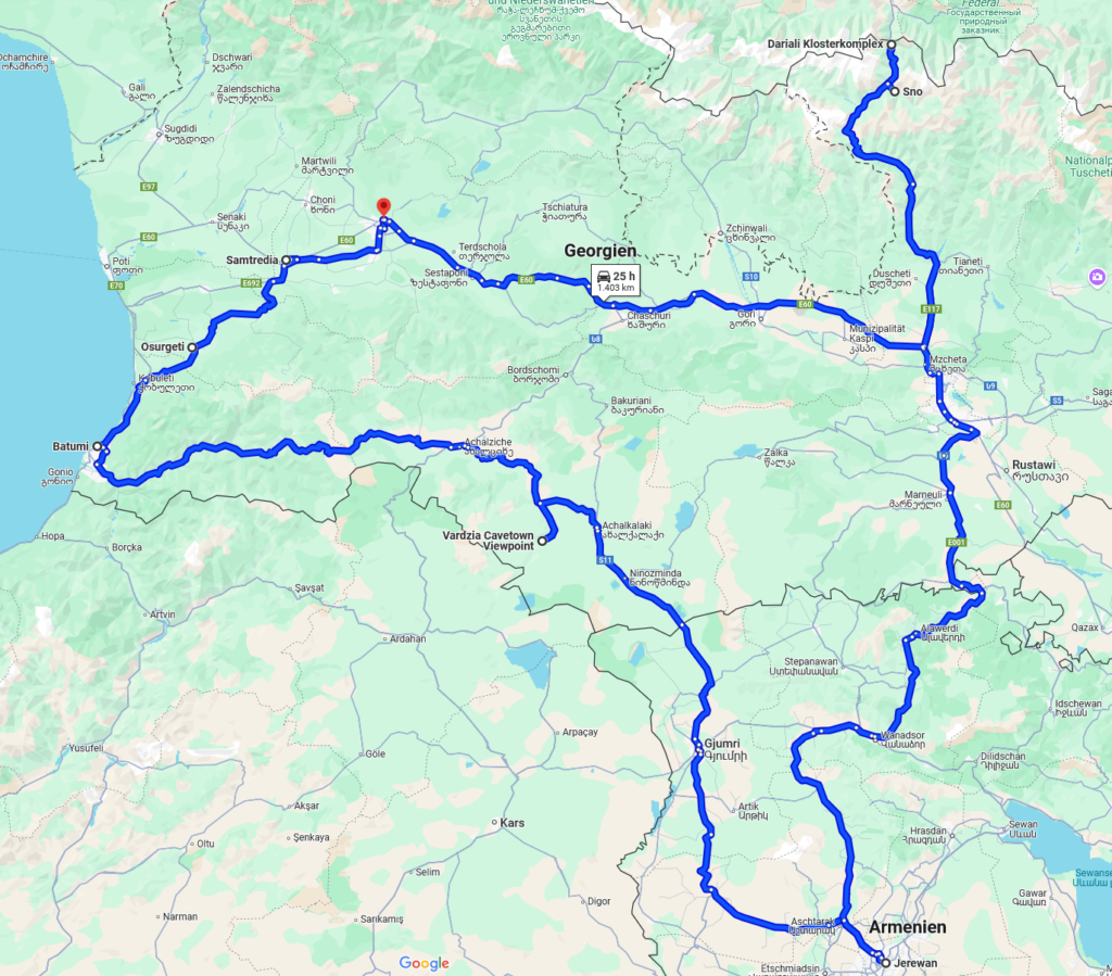 Gerogia and some Armenia tour - question