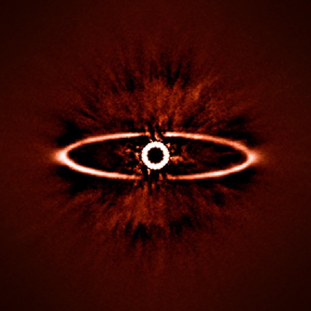 HR 4796, also known as "the Eye of Sauron", is a binary star system in the constellation Centaurus, with one of the stars having this large debris disk