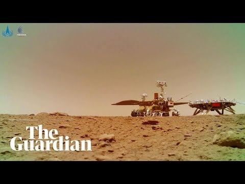 Is there any footage on mars as good as this one of an operational rover? (Rover: Zhurong (China))