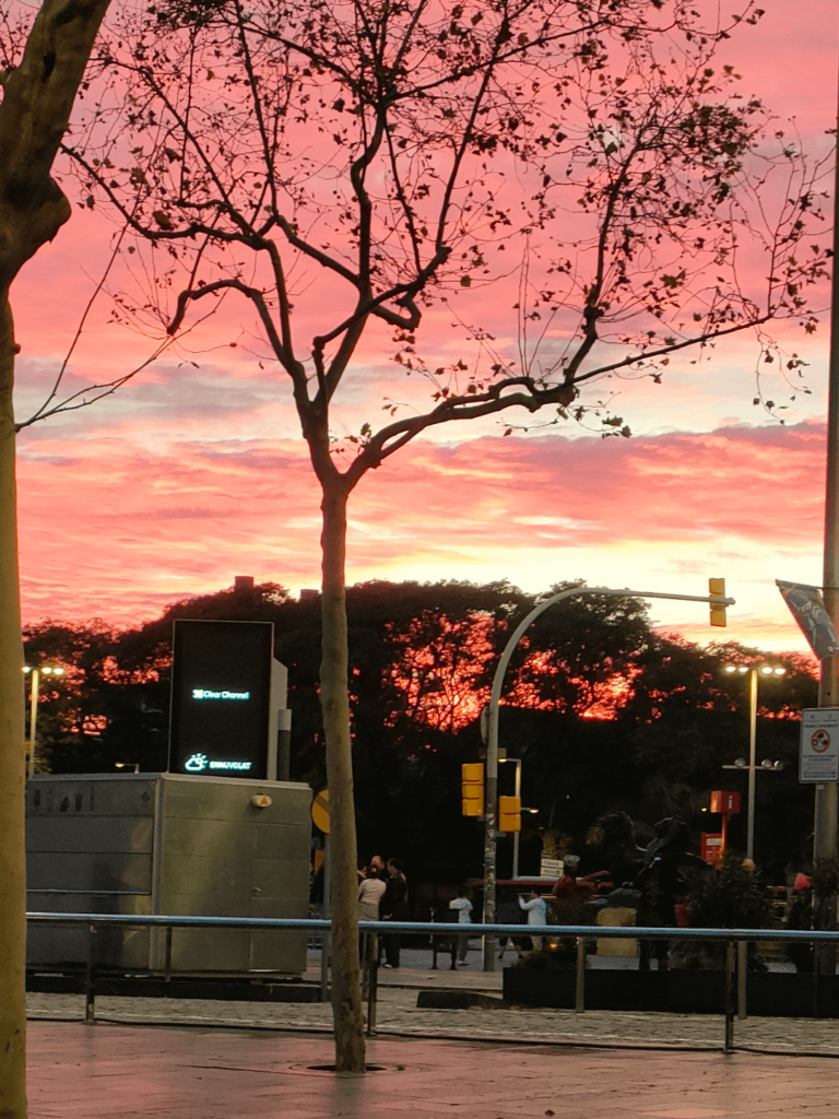 Beautiful sky in Barcelona yesterday.