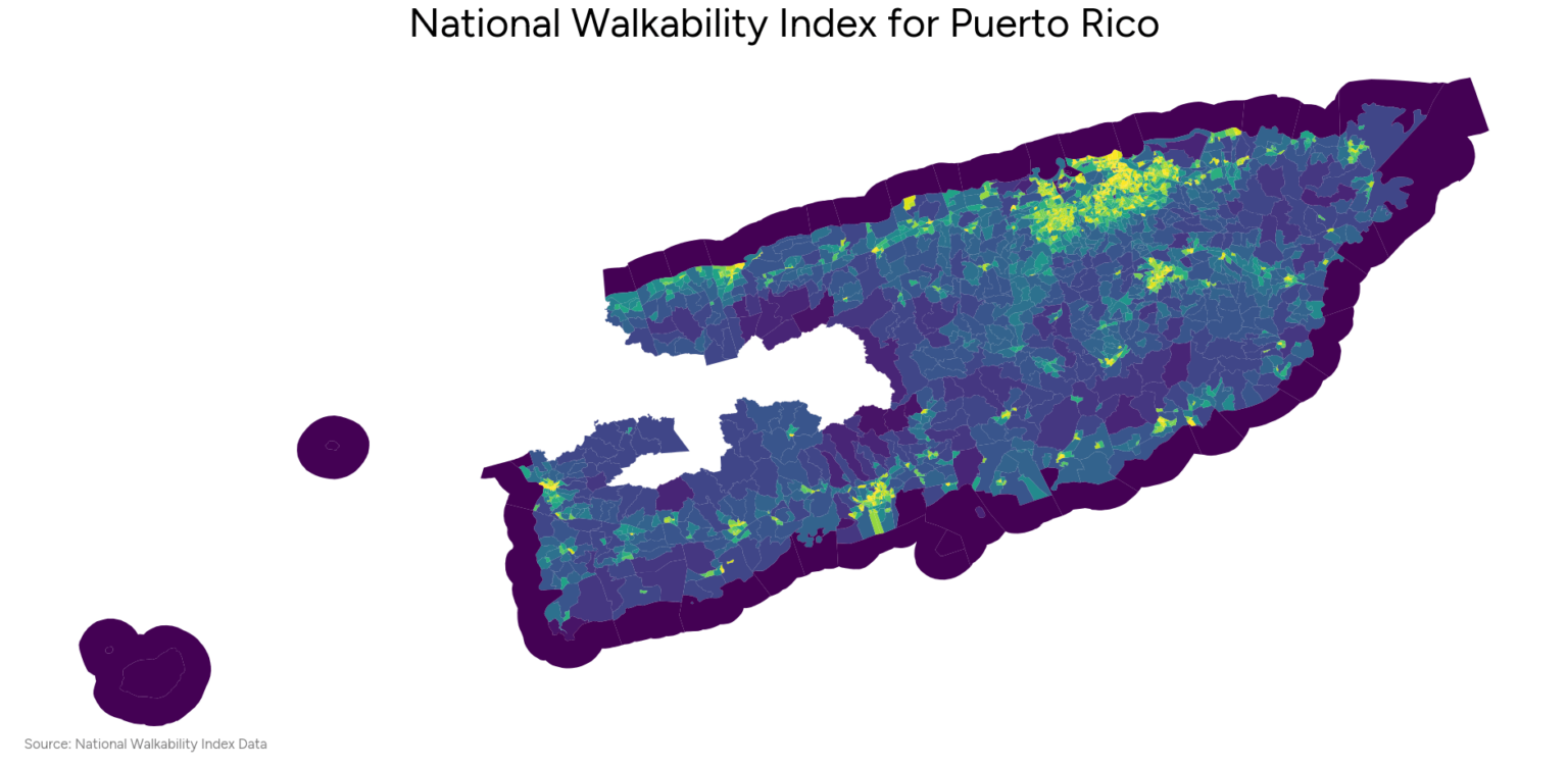 National Walkability Data for Puerto Rico [OC]