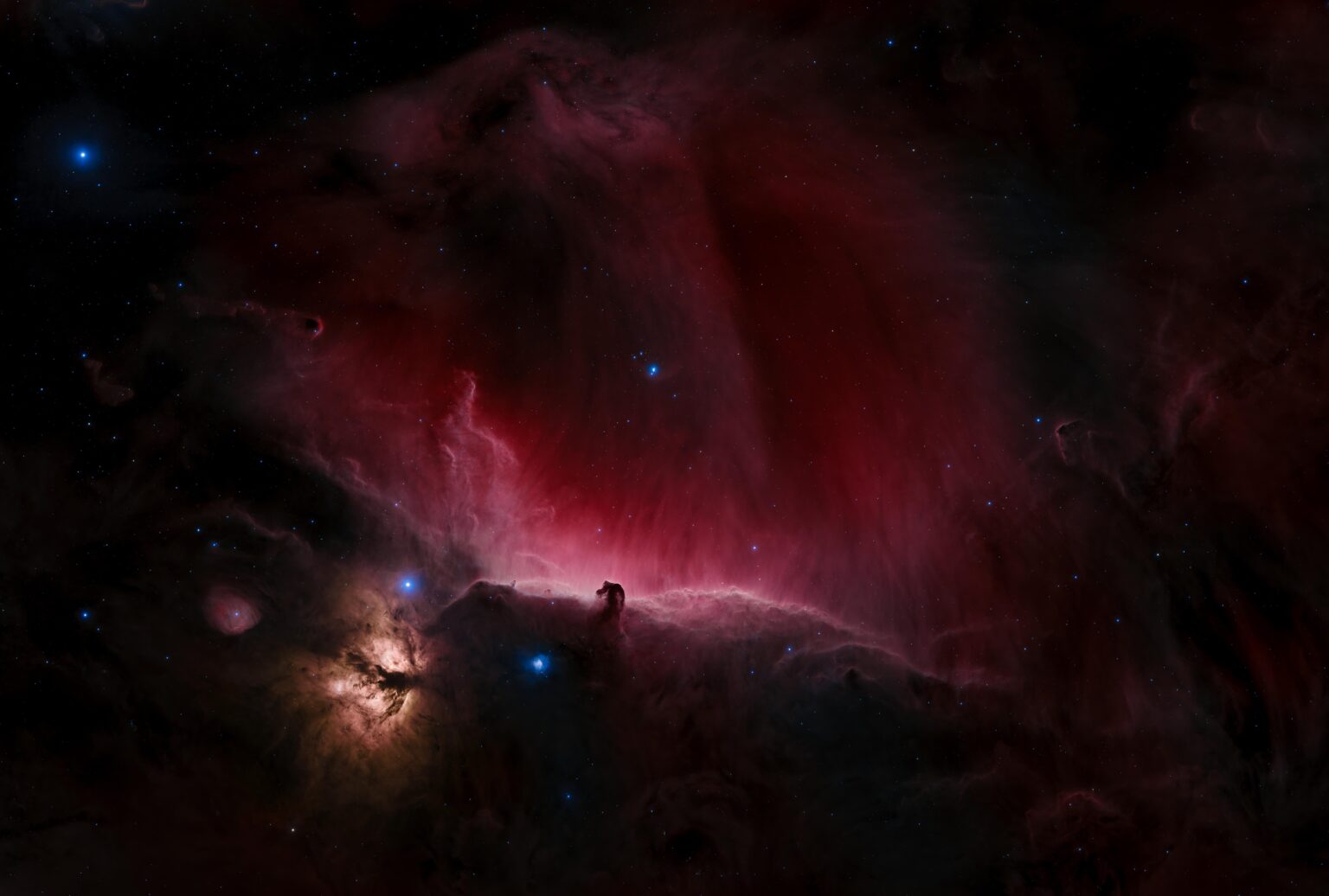 IC 434 - The Horsehead Nebula, shot over 36 hours from my city rooftop
