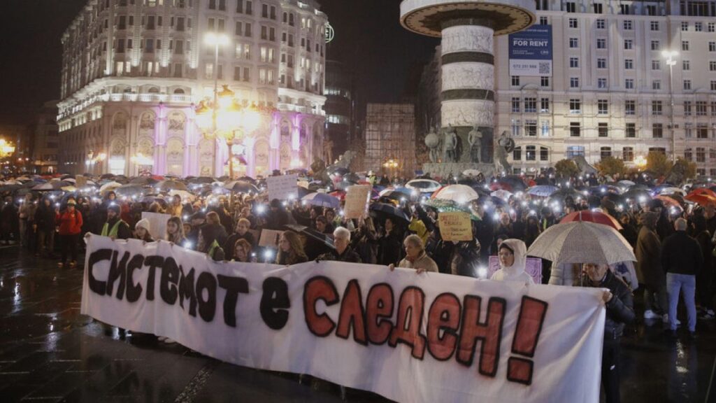 Thousands of protesters in North Macedonia demand justice over nightclub fire Thousands of protesters in North Macedonia demand justice over nightclub fire