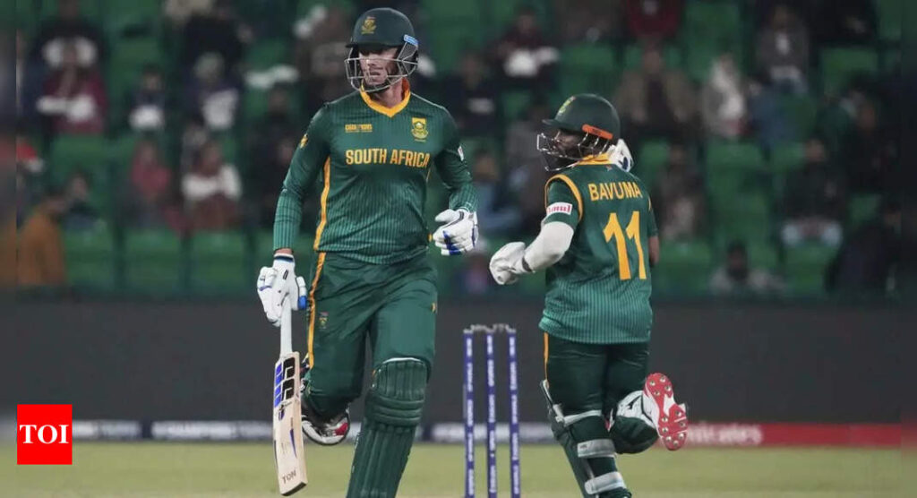 South Africa 161/3 in 26.5 Overs | South Africa vs New Zealand Live Score, ICC Champions Trophy 2025 Semi Final: Bavuma falls but van der Dussen keeps SA alive in tall chase