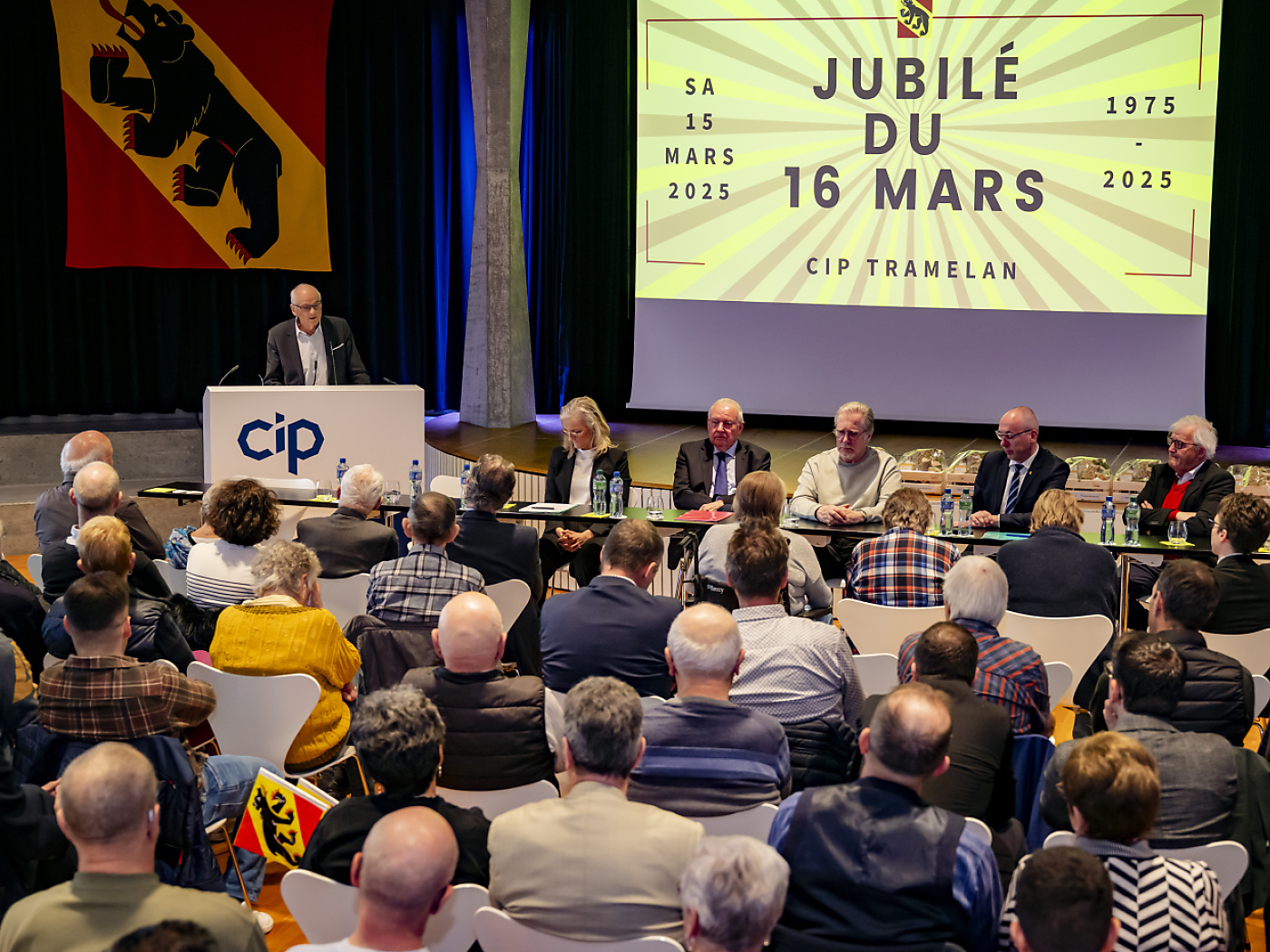 Bernese anti-separatists celebrate the vote of 16 March 1975