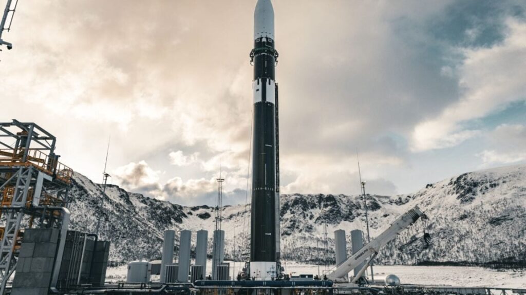 Isar Aerospace's first Spectrum rocket about to displace the V-2 as Germany’s largest rocket.