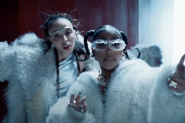 FKA Twigs (left) and North West in “Childlike Things” - Credit: YouTube