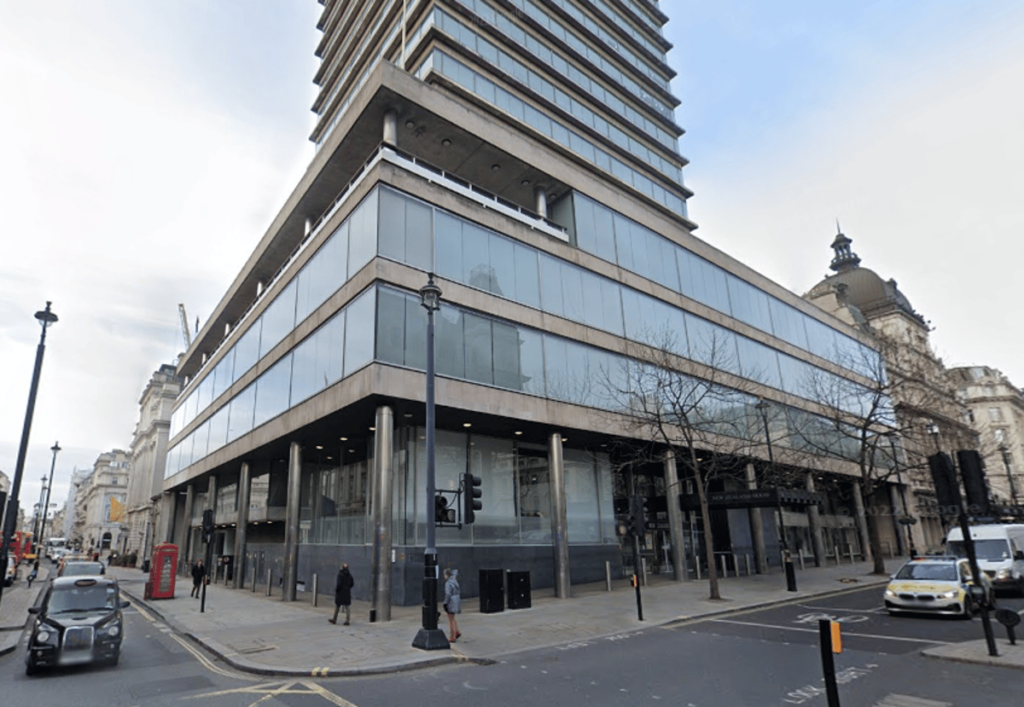 Man spotted on 'roof of the New Zealand embassy' in central London