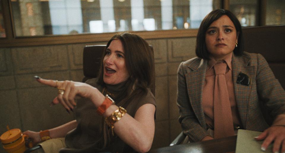 Kathryn Hayn and Chase Sui Wonders both appear in 'The Studio' on Apple TV+. (Apple TV+)