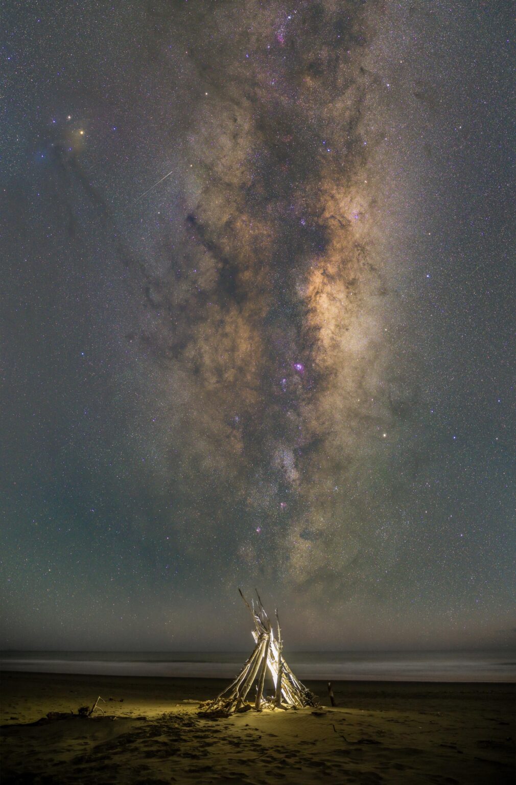 My view of the Milky Way over the Pacific Ocean just before this morning's sunrise