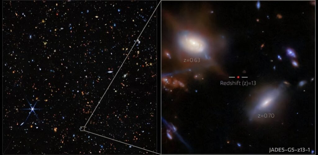 Webb telescope sees galaxy in mysteriously clearing fog of early universe