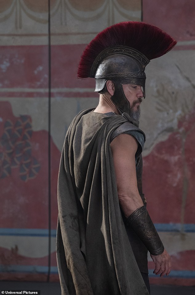 Matt was seen last month in the tough Trojan Warrior costume as Odysseus, the legendary Greek king of Ithaca in a first look at his role