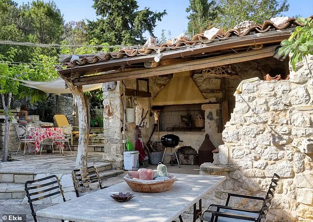 Quaint: This charming stone home in the Cretan countryside is located in Piskokefalo