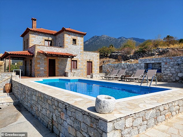 Time for a dip: This traditional stone villa in Neochori is on sale via Greekscape for €700,000