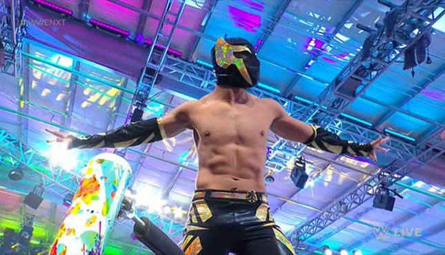 NXT Superstar Axiom makes surprise appearance in Spain unmasked