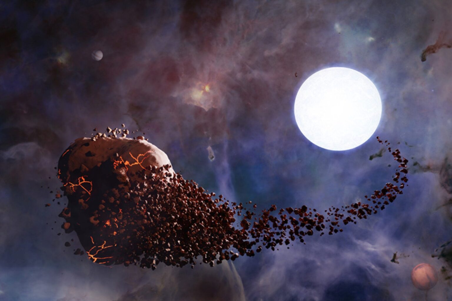 Astronomers trace mysterious signal to destroyed planet