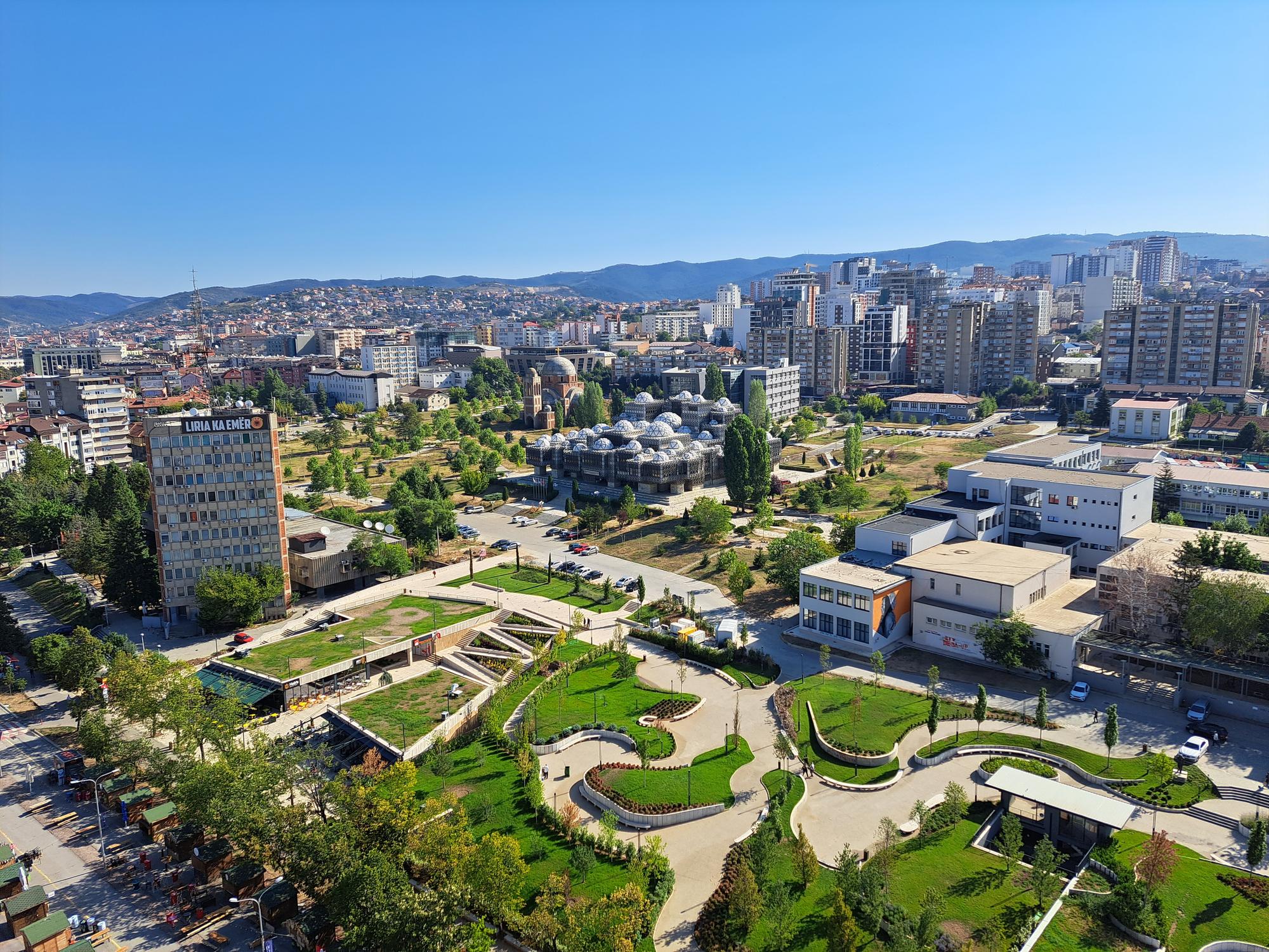 A view over Pristina, the capital of Kosovo, from the church town tower. Photo: Getty