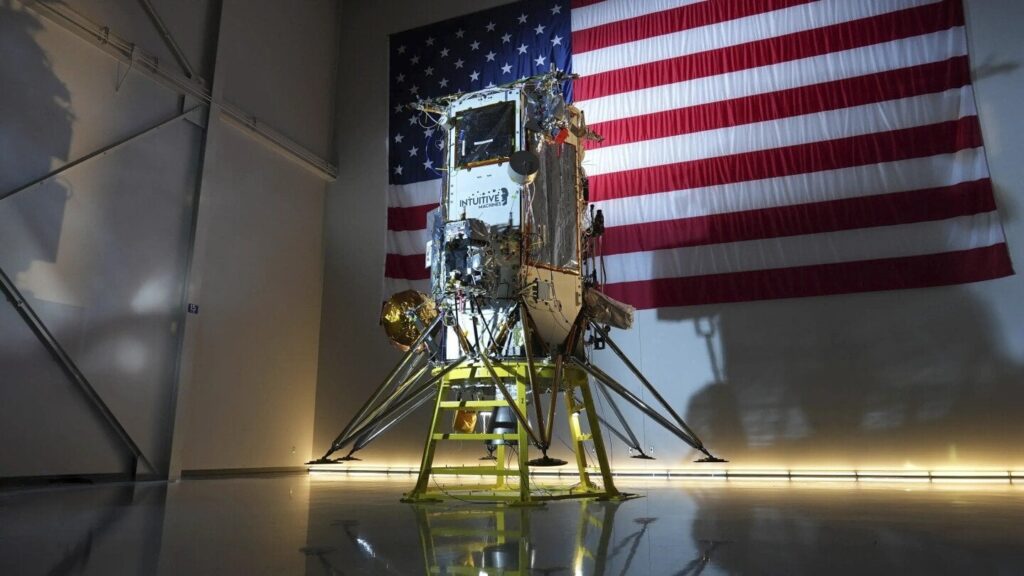 Private lunar lander touches down on the moon, but its condition is unknown