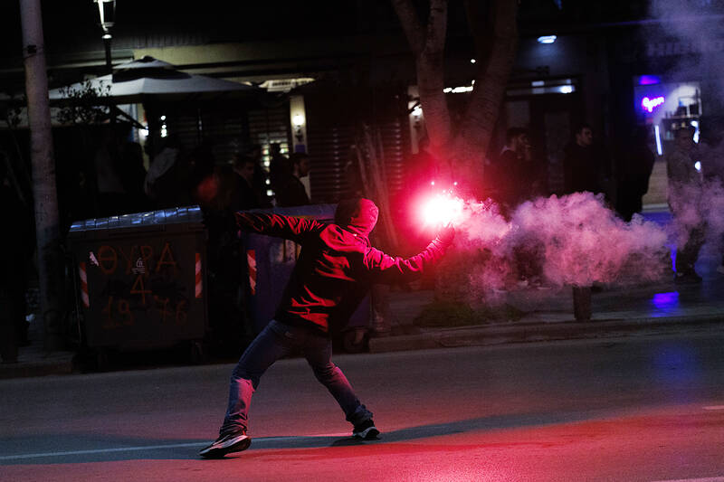 Greece rail crash protests turn violent