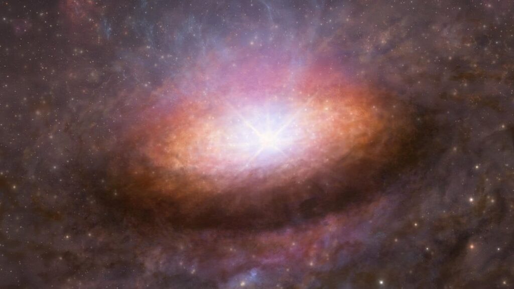 Hidden supermassive black hole in the early universe revealed through hot gas