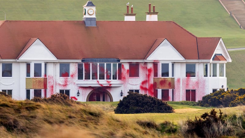 Trump says he hopes ‘terrorists’ who damaged golf course are ‘treated harshly’