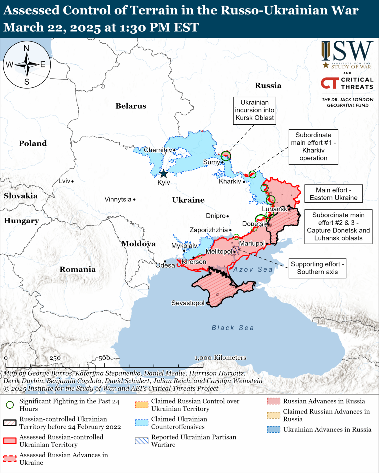 Russian Offensive Campaign Assessment, March 22, 2025