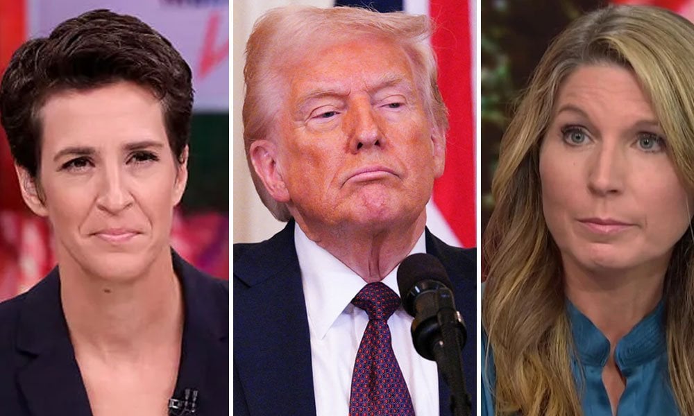 Trump Demands Rachel Maddow and Nicole Wallace ‘Be Forced to Resign’ for Remarks on Cancer Research Cuts As he Honored Cancer Survivor