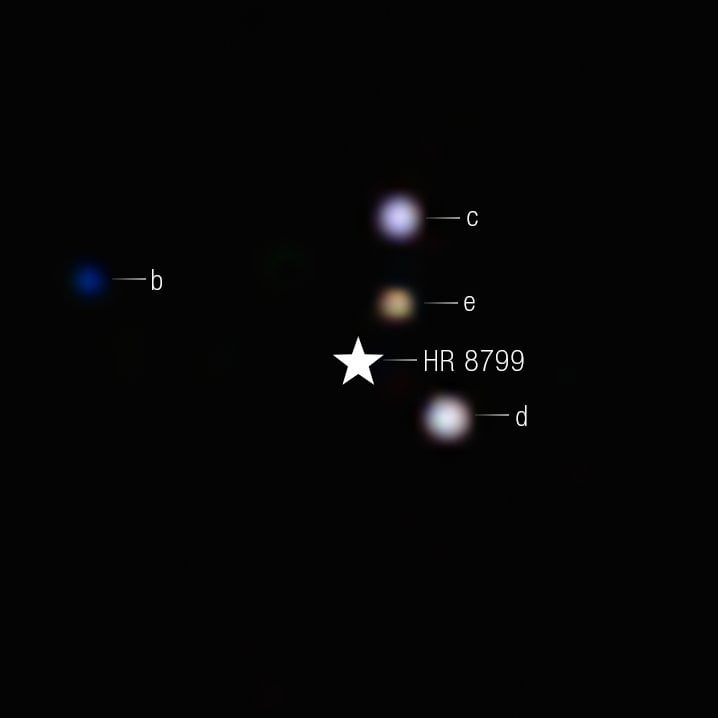 JWST directly photographs 4 gas giant exoplanets 130 light-years away. It also detected they're rich in carbon dioxide gas, so they formed much like Jupiter and Saturn.