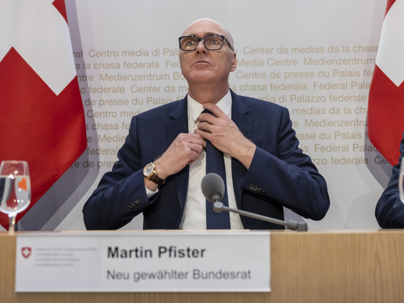 Unsurprisingly, the centrist Martin Pfister takes over the defence