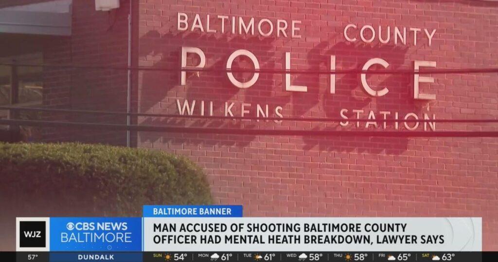 Man accused of shooting Baltimore County officer had mental health breakdown, lawyer says