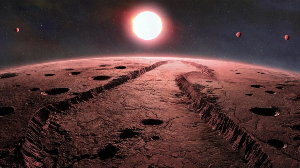 Barnard’s star has four small planets, each about two to three times the mass of Mars