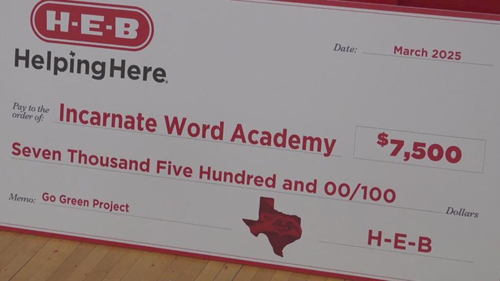 IWA's efforts to conserve energy wins school a $7,500 check from H-E-B