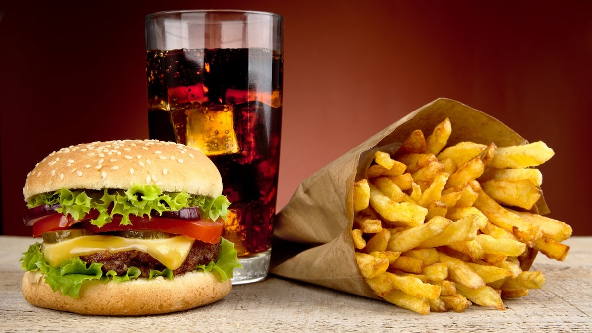 Burger fries soda