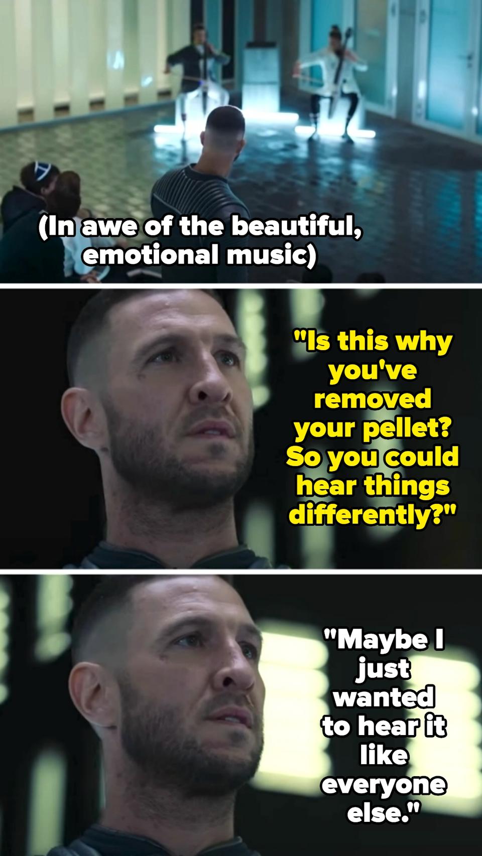 Chief watching a musical performance and saying he just wanted to hear the music like everyone else