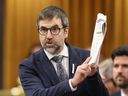 Environment and Climate Change Minister Steven Guilbeault rises during Question Period in the House of Commons on Parliament Hill in Ottawa on Thursday, Dec. 5, 2024.