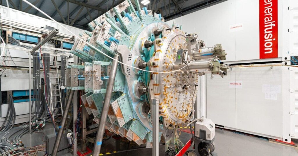 General Fusion's reactor prototype creates plasma for the first time - This proves General Fusion's Lawson Machine 26 (LM26) prototype reactor, built over the course of 16 months, is working correctly, while employing a rather old-school design to demonstrate its approach.